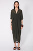 redeem midi dress / artillery green