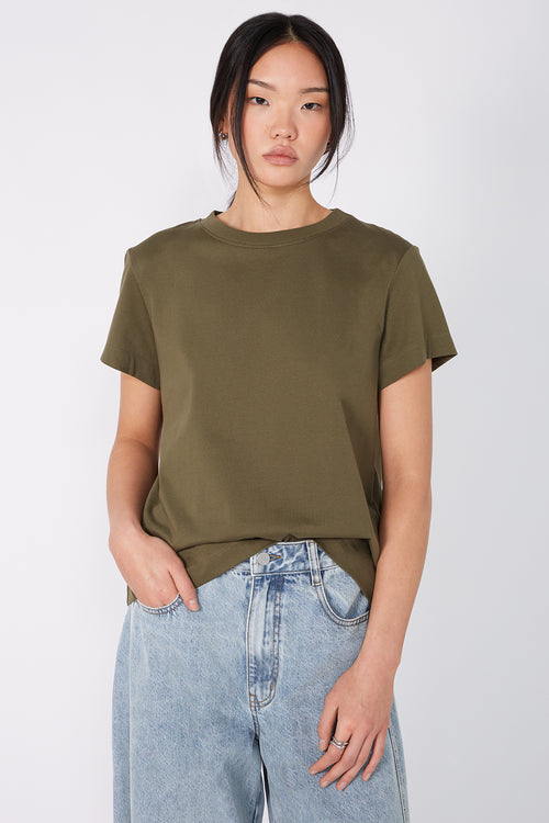 refine short sleeve tee / khaki
