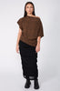 related top / toffee|black animal print