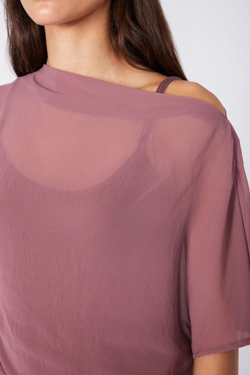 related tunic top / dusky mauve