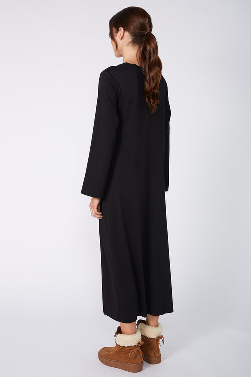 relive longsleeve dress / black