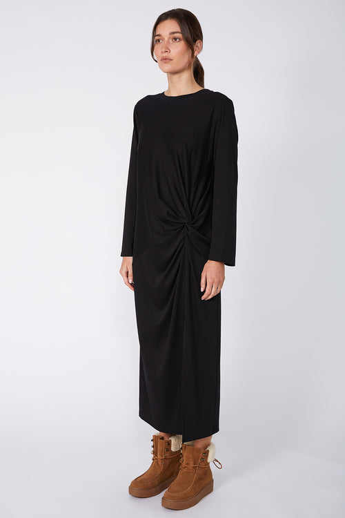 relive longsleeve dress / black