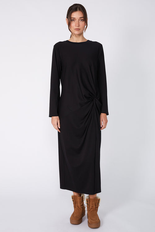 relive longsleeve dress / black