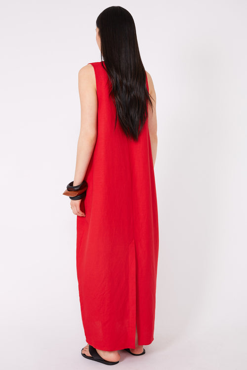 remotely maxi dress / red