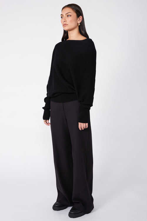 renounce sweater / black