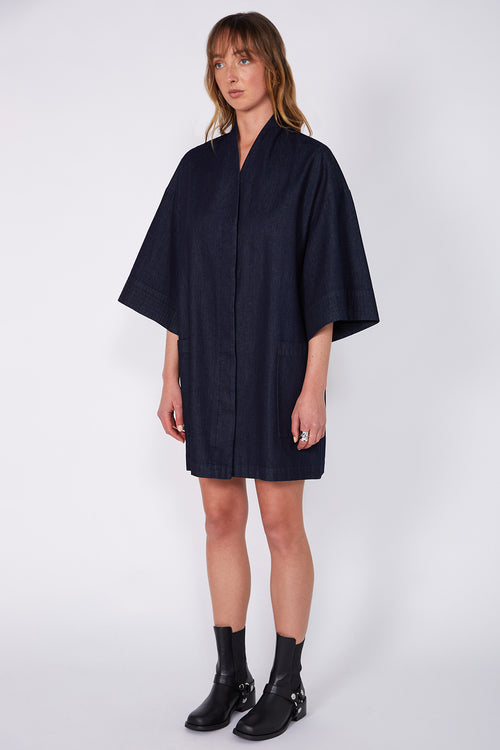 reward dress / dark indigo