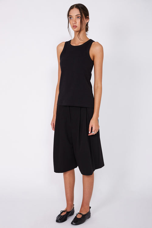 ridge rib tank / black