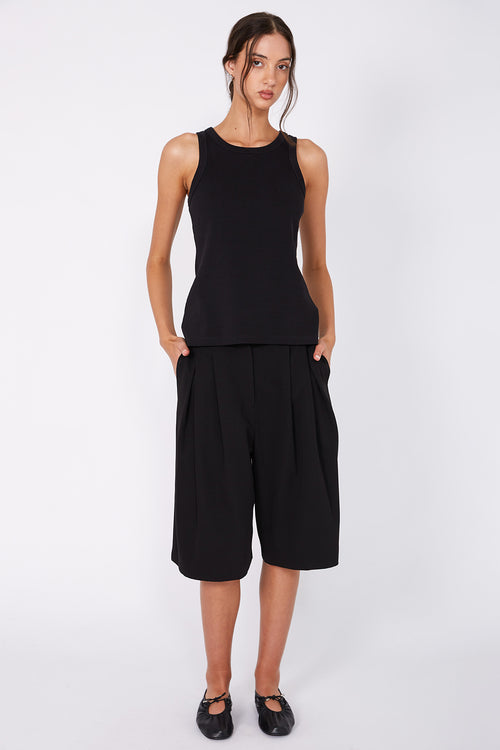 ridge rib tank / black