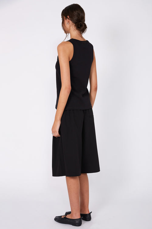 ridge rib tank / black