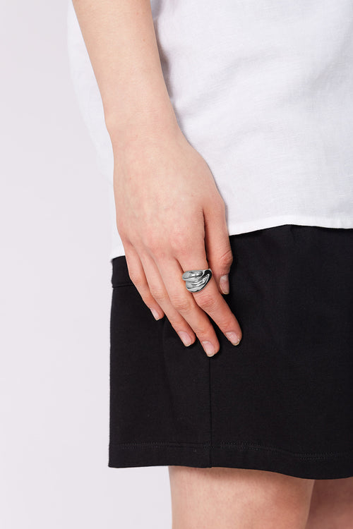 ripple dome ring / silver