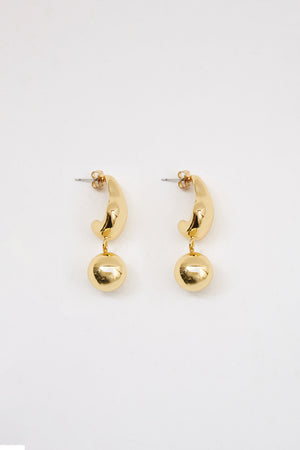 ripple drop earring / gold