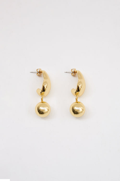 ripple drop earring / gold