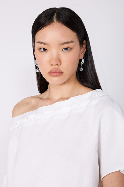 ripple drop earring / silver