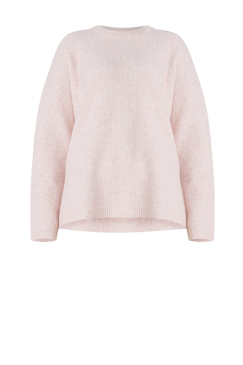 scanner ribbed sweater / sand rose