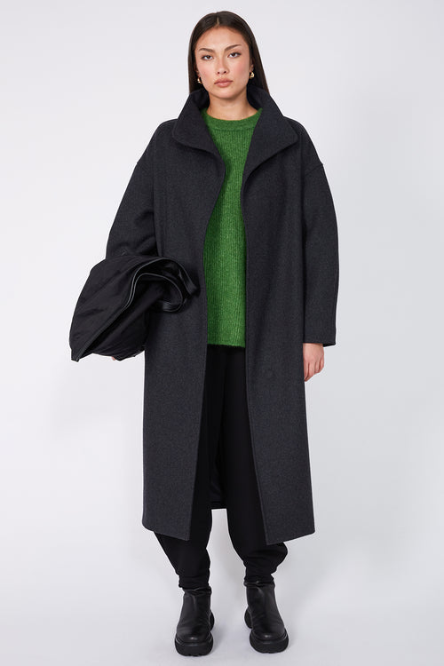 scanner ribbed tee sweater / leaf green