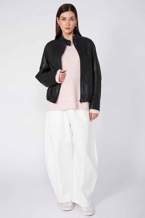 scanner ribbed sweater / sand rose