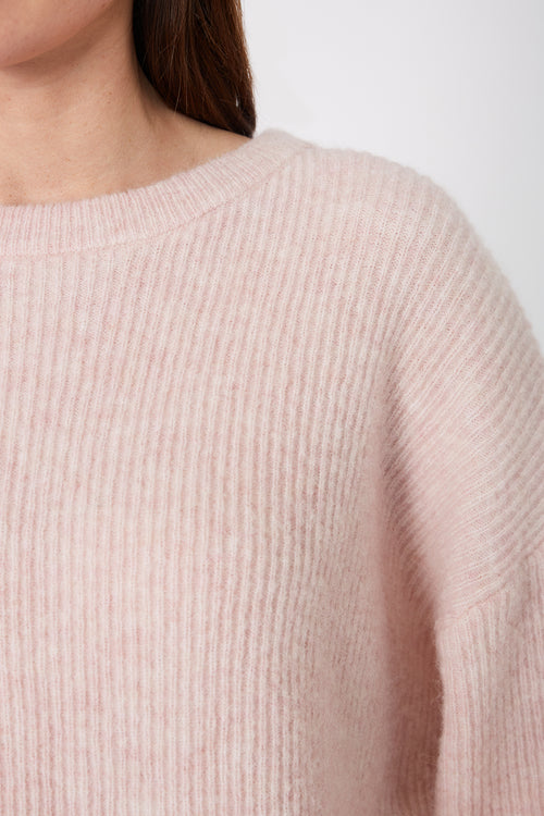 scanner ribbed sweater / sand rose
