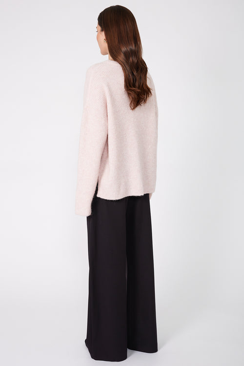 scanner ribbed sweater / sand rose