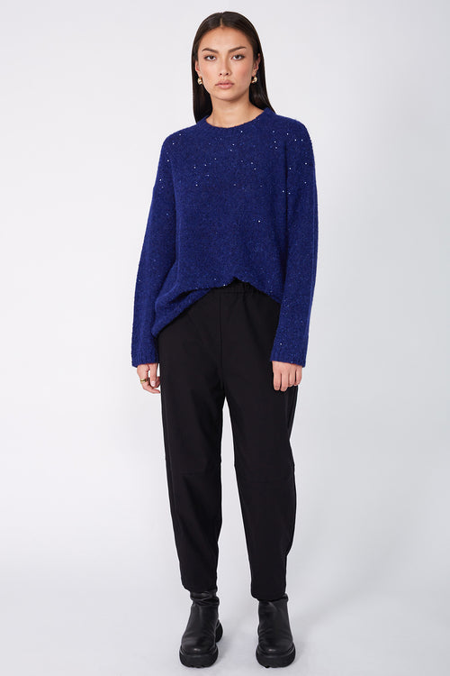 server sequin sweater / cobalt sequin