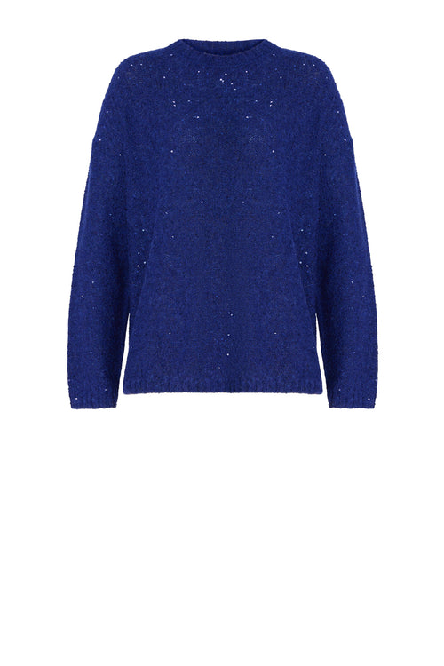 server sequin sweater / cobalt sequin