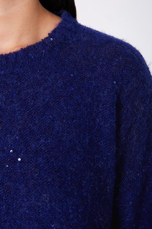 server sequin sweater / cobalt sequin