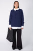 server sequin sweater / navy sequin