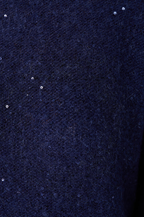 server sequin sweater / navy sequin