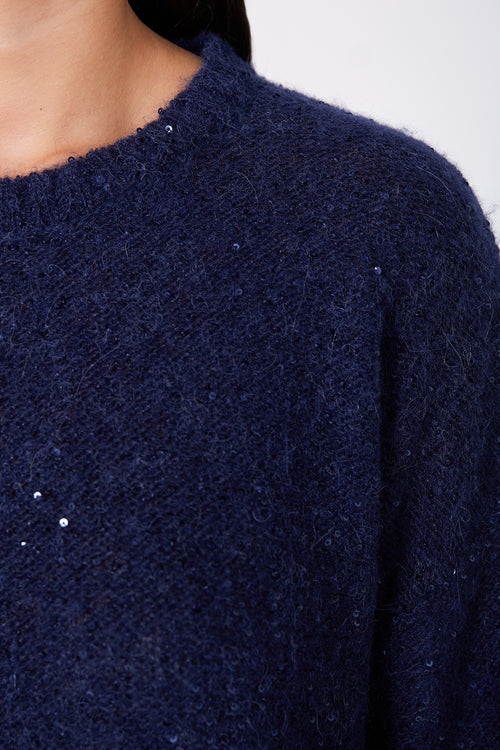 server sequin sweater / navy sequin