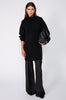 service sweater dress / black