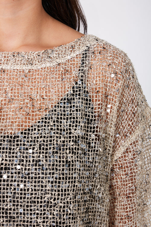 shimmered maxi dress / natural shimmer