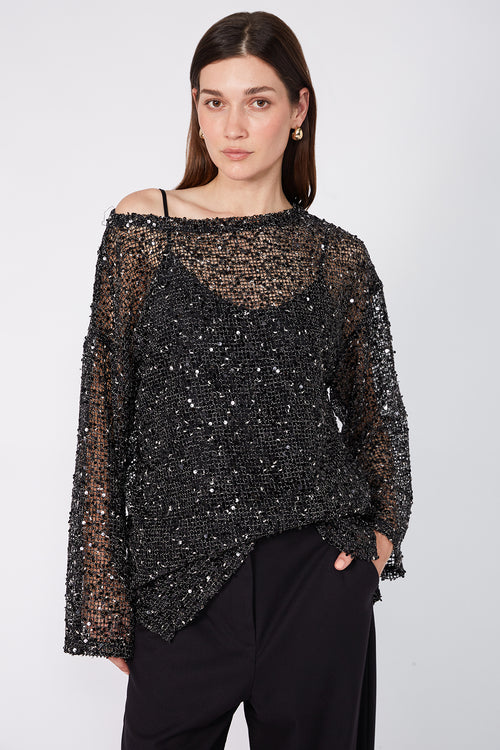 shimmered top / black shimmer