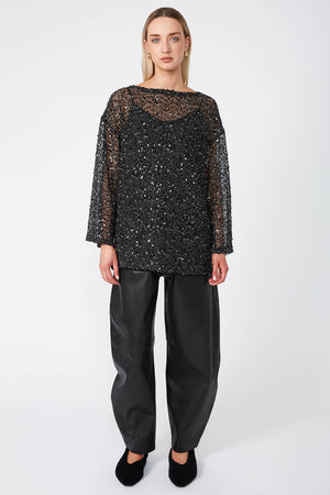 shimmered top / black shimmer