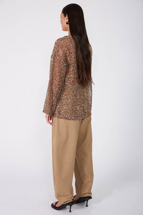 shimmered top / bronze shimmer