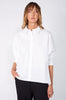 shirr longsleeve shirt / white