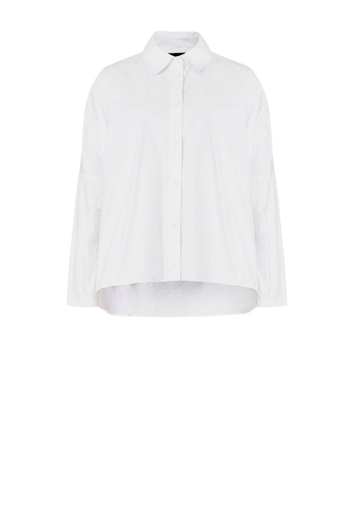 shirr longsleeve shirt / white