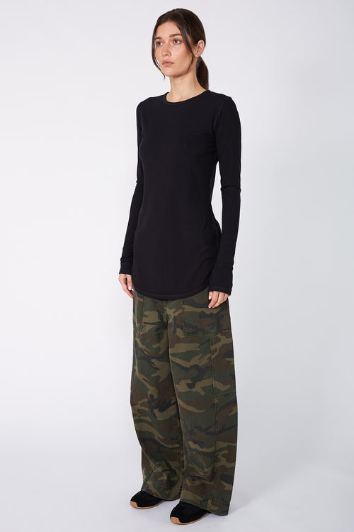 shy layering top / black
