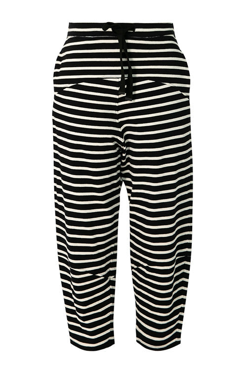 furthering track pant / black|cream stripe