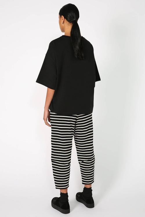 furthering track pant / black|cream stripe