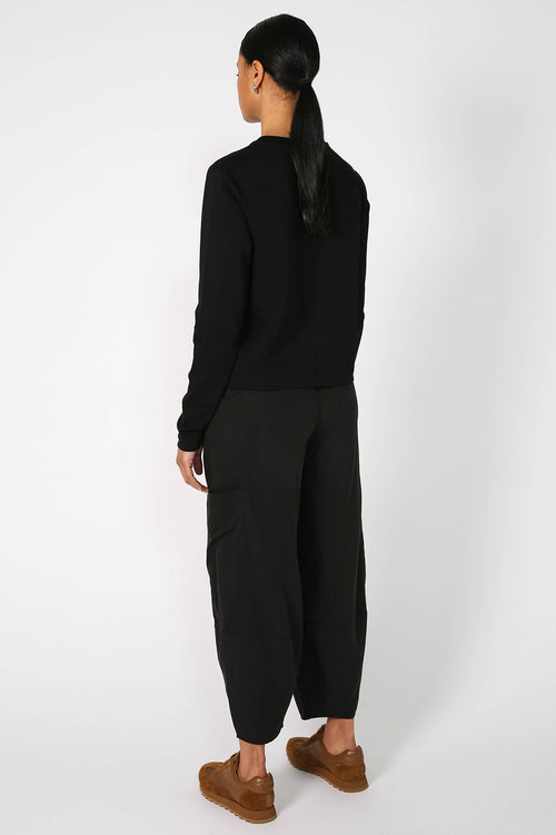 refine long sleeve tee / black