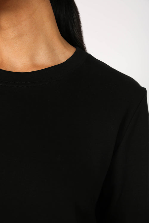 refine long sleeve tee / black