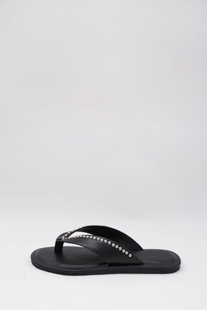slant thong / black|silver