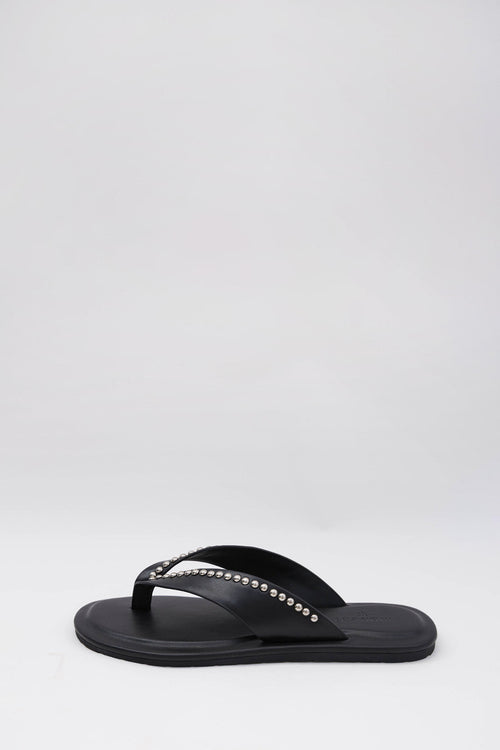 slant thong / black|silver