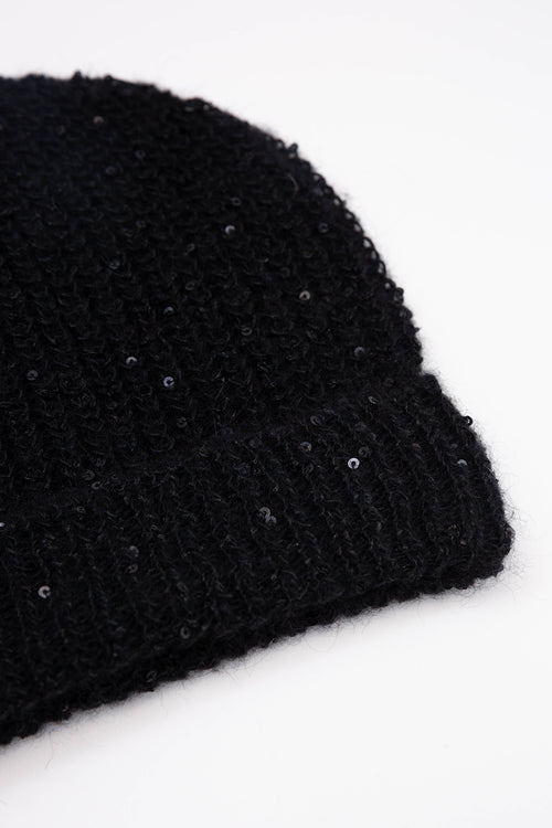 sparkle beanie / black