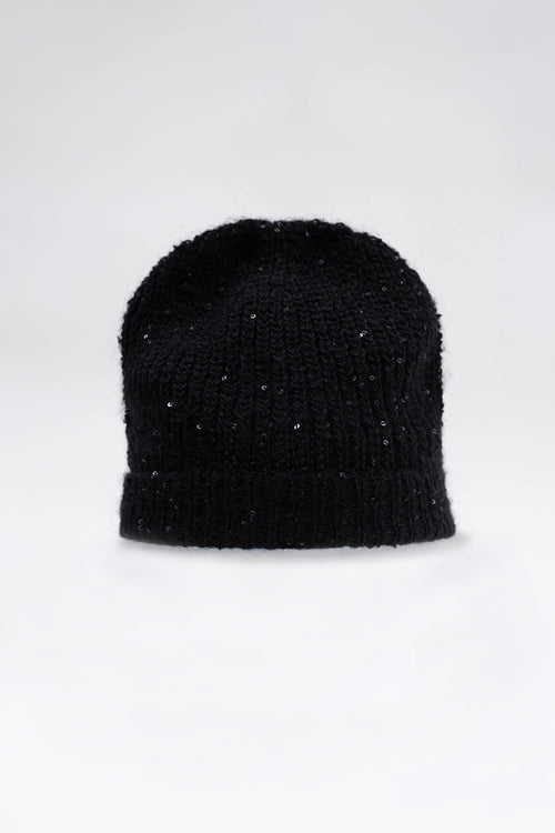 sparkle beanie / black