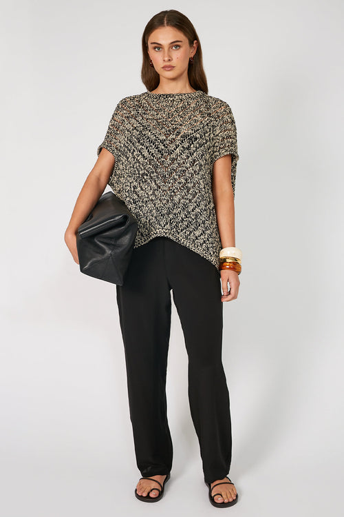 sphere sweater / black|natural