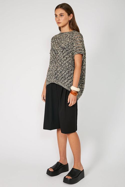 sphere sweater / black|natural