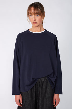 stand long sleeve tee / navy