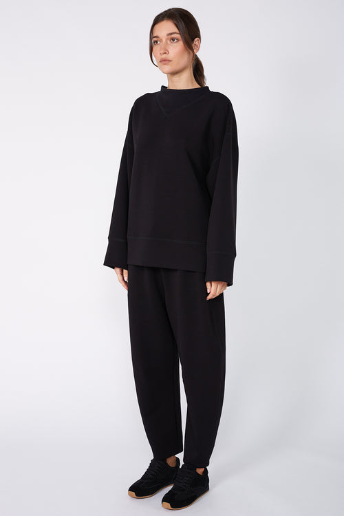stepped sweat / black