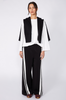 streaked pant / black|ecru
