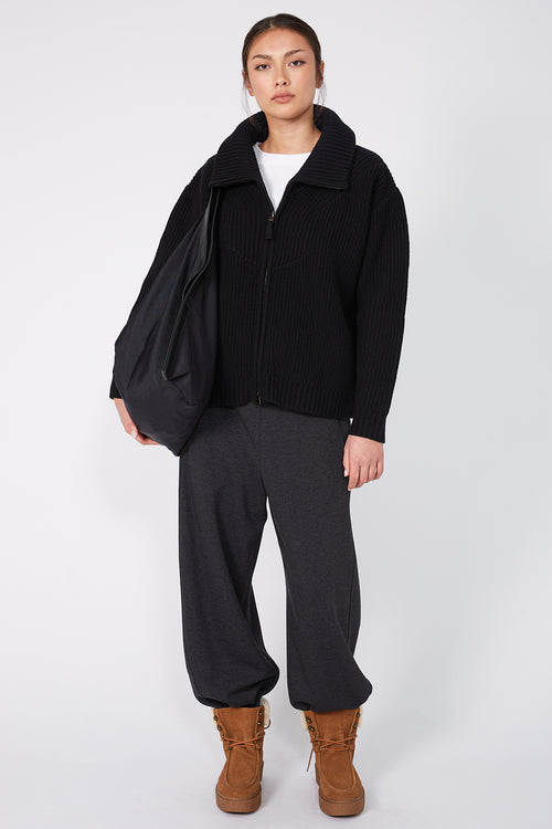 stride pant / dark charcoal marle